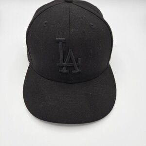 Los Angeles Dodgers New Era 59FIFTY Fitted Hat MLB Baseball Cap Black